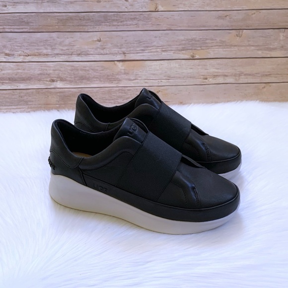 UGG Libu Black Leather Sneakers